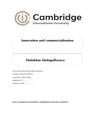 Innovation and commercialisation Malokhat F.docx