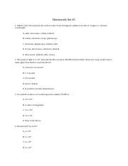 Homework 1 and answers