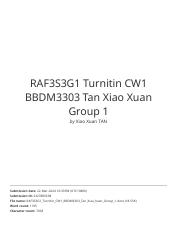 RAF3S3G1 Turnitin CW1 BBDM3303 Tan Xiao Xuan  Group 1.pdf