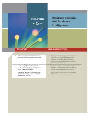 Principles of Information Systems a managerial Approach 9th Chapter 5