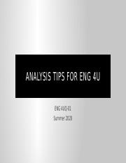 Analysis Tips for ENG 4U1.pptx