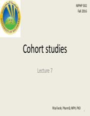 7-Cohort studies