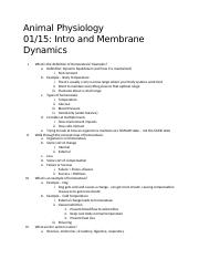 01-14 - Intro and Membrane Dynamics