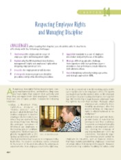 Chapter 14 Respecting Employee Rights and Managing Discipline