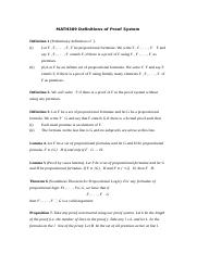 MATH309 Definitions of Proof System.docx