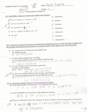 Geometry Chapter 2 Test A