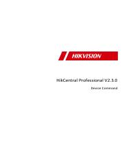 Hikvision HikCentral Professional_V2.3.0_Device Command.pdf
