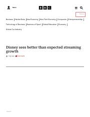 Disney sees better than expected streaming growth - BBC News.pdf