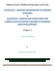 CHCECE023 & CHCECE024 Cluster (1) (1).docx