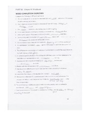 Chapter 11 Workbook Word Completion Exercises