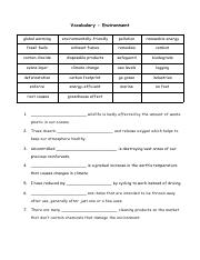 Vocabulary - Environment.pdf