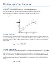 The Concept of the Derivative.docx
