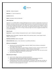 Software Engineer Job Description - Optimiser.pdf