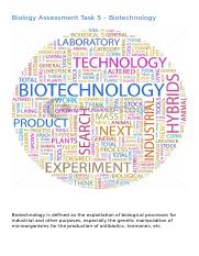 6366Assessment Task 5 - Biotechnology