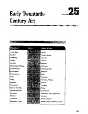 Chapter 25 Early 20th Century Art AP Study Guide