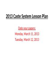 2013 Caste System Lesson PlanInstructionalPowerpointDaybyDay.pptx