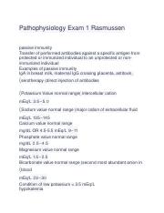 Pathophysiology Exam 1 Rasmussen.docx