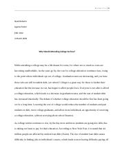 should a college or university education be tuition free essay