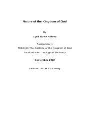 Doctine of the Kingdom assignment 1.docx