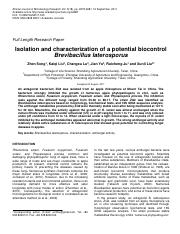 Song et al.,2011. Isolation and characterization of a potential biocontrol.pdf