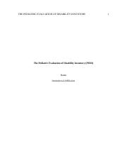 The Pediatric Evaluation of Disability Inventory correction.docx