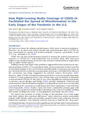 How Right-Leaning Media Coverage of COVID-19 Facilitated the Spread of Misinformation in the Early 