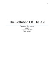 Final - The Pollution Of The Air