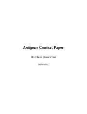 Antigone Context Paper