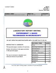 discussion lab report basic techniques in microscopy