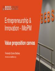 Entrepreneurship  Innovation - IMoPM - S01 - Value proposition canvas (1).pdf