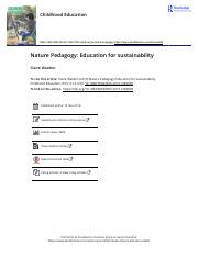 Nature Pedagogy Education for sustainability.pdf