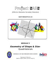 Module 3 - Geometry of Shape and Size-Quadrilaterals.doc