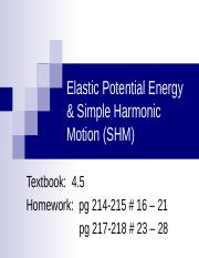 0503 Elastic Potential Energy and SHM.ppt