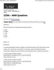 CCNA Training -+ CCNA GÇô WAN Questions.pdf