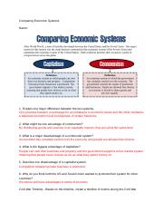 comparing economic systems assignment