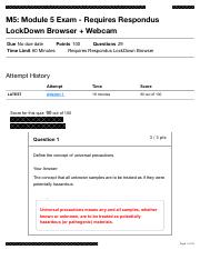 M5: Module 5 Exam - Requires Respondus LockDown Browser + Webcam: Essential Microbiology with Lab-20
