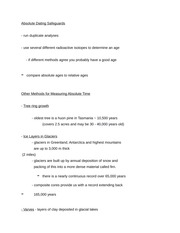 Absolute dating notes
