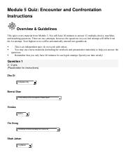Module 5 Quiz - Encounter and Confrontation.docx