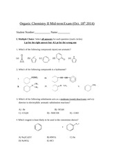 Organic Chemistry II Mid E(14)