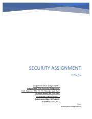 security by assignment