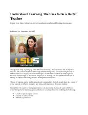 1.  Understand Learning Theories to Be a Better Teacher.docx