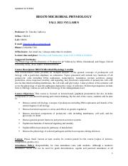 BIO370 Microbial Physiology Syllabus 2022.docx