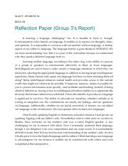 Reflection Paper (Group 3's Report).pdf