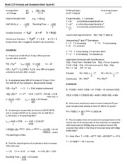 Exam 1 Formula Sheet