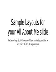 About Me Slide Sample Layouts.pptx