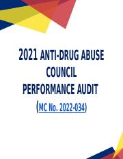 2021 ADAC PERFORMANCE AUDIT POLICY PPT.pptx