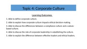 Topic 4 - Corporate Culture