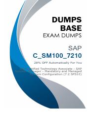 SAP Certified Technology Associate Real C_SM100_7210 Dumps Questions V8.02.pdf