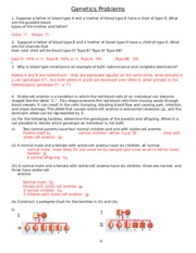 genetics problems worksheet (answers) (1)