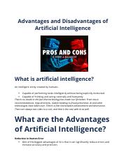 Advantages and Disadvantages of AI.docx